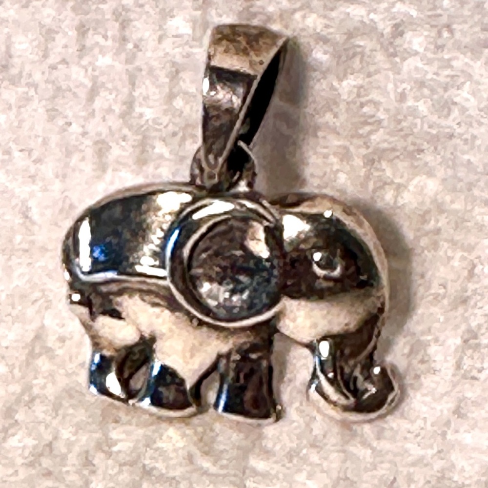 3/$35 Silver 925 Elephant Charm Pendant